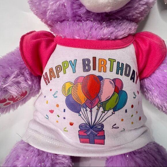 Build-A-Bear purple Frozen Anna New With Tags and Birthday T-shirt - Picture 5 of 12
